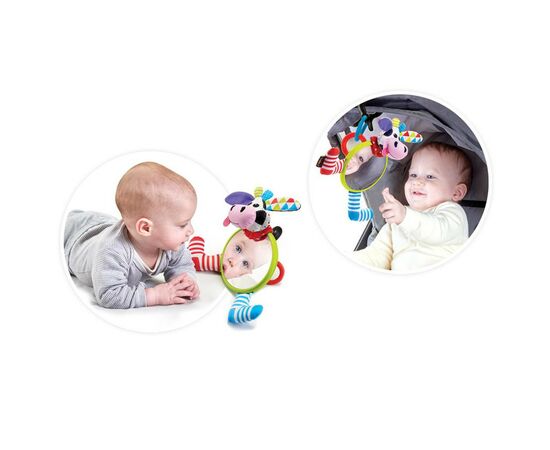 Развивающая игрушка Yookidoo Мое первое зеркальце Коровка (25306), изображение 3 Развивающая игрушка Yookidoo Мое первое зеркальце Коровка (25306), изображение 3