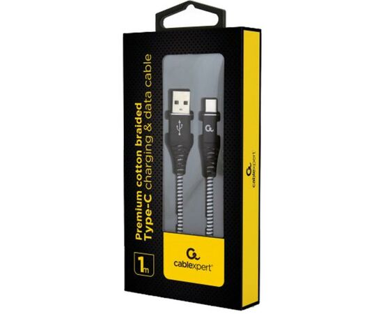 Дата кабель USB 2.0 AM to Type-C 1.0m Cablexpert (CC-USB2B-AMCM-1M-BW), изображение 2 Дата кабель USB 2.0 AM to Type-C 1.0m Cablexpert (CC-USB2B-AMCM-1M-BW), изображение 2