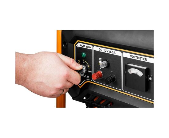 Генератор Neo Tools 230V, 1 фаза, 2.8/3kW, електростарт, AVR (04-730), изображение 10 Генератор Neo Tools 230V, 1 фаза, 2.8/3kW, електростарт, AVR (04-730), изображение 10