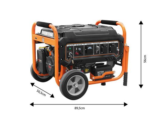 Генератор Neo Tools 230V, 1 фаза, 2.8/3kW, електростарт, AVR (04-730), изображение 8 Генератор Neo Tools 230V, 1 фаза, 2.8/3kW, електростарт, AVR (04-730), изображение 8
