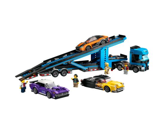 Конструктор LEGO City Вантажівка-транспортер зі спортивними авто (60408), зображення 2 Конструктор LEGO City Вантажівка-транспортер зі спортивними авто (60408), зображення 2