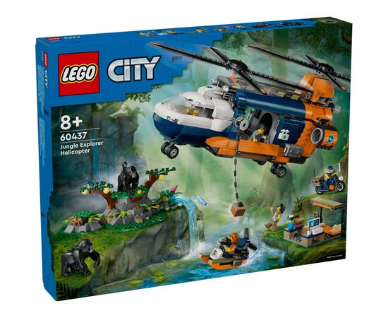 Конструктор LEGO City Вертолет в базовом лагере для исследования джунглей Вертолет в базовом лагере (60437)