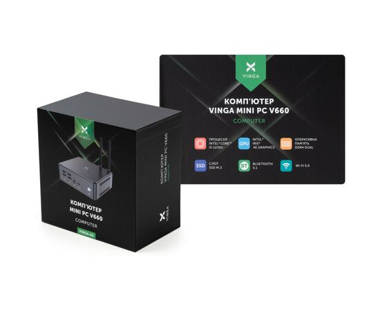Комп'ютер Vinga Mini PC V660 (V6601235U.16256W1H), зображення 10