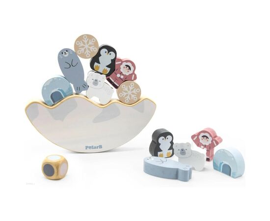 Розвиваюча іграшка Viga Toys Дерев'яна гра-балансир PolarB Арктика (44234)