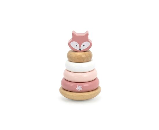 Развивающая игрушка Viga Toys PolarB деревянная пирамидка Лисичка (44206)