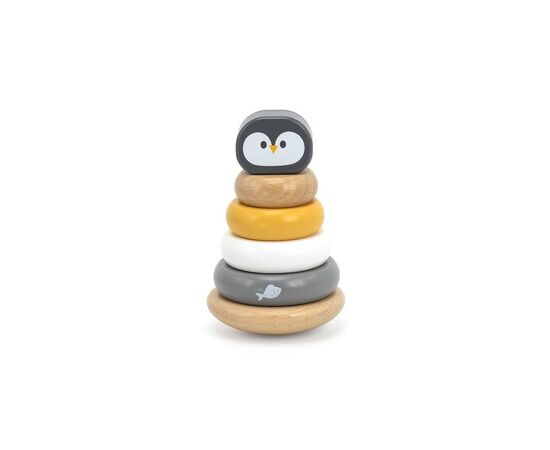 Развивающая игрушка Viga Toys PolarB деревянная пирамидка Пингвинчик (44205)