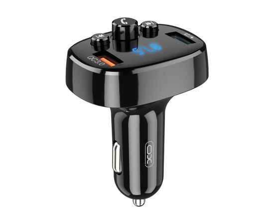 FM модулятор XO XO-BCC03 Car Charger 18W Bluetooth+QC3.0 Quick Charger Black (XO-BCC03)