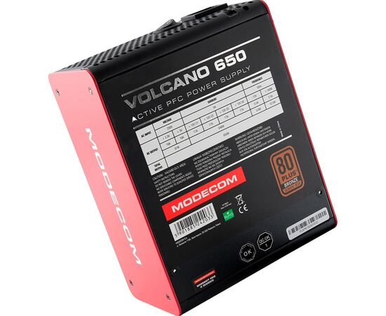 Блок питания Modecom 650W (ZAS-MC85-SM-650-ATX-VOLCA), изображение 4 Блок питания Modecom 650W (ZAS-MC85-SM-650-ATX-VOLCA), изображение 4