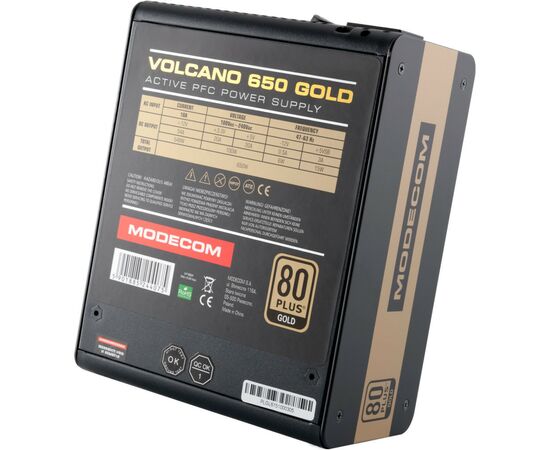 Блок питания Modecom 650W (ZAS-MC90-SM-650-ATX-VOLCA), изображение 4 Блок питания Modecom 650W (ZAS-MC90-SM-650-ATX-VOLCA), изображение 4