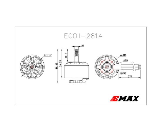 Двигатель для дрона Emax ECO II 2814 730KV (0101096040), изображение 6 Двигатель для дрона Emax ECO II 2814 730KV (0101096040), изображение 6