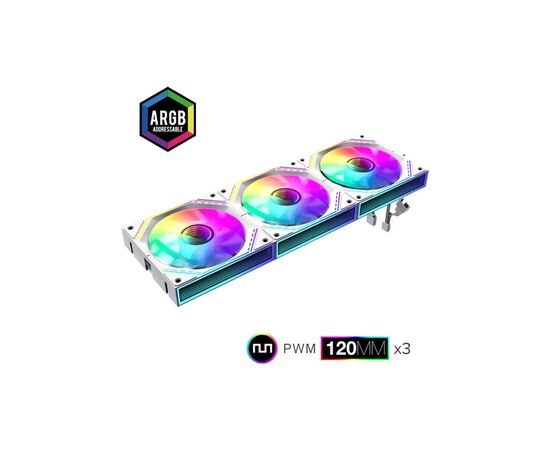 Кулер для корпуса Gamemax FN12A-S3I-W, изображение 8 Кулер для корпуса Gamemax FN12A-S3I-W, изображение 8