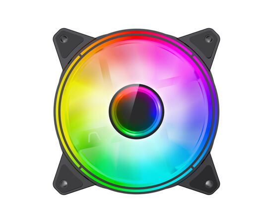 Кулер для корпуса Gamemax FN-12Rainbow-Q-Infinity, изображение 2 Кулер для корпуса Gamemax FN-12Rainbow-Q-Infinity, изображение 2