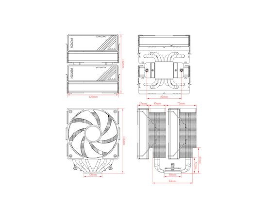 Кулер до процесора ID-Cooling Frozn A620 ARGB (FROZN A620 ARGB), зображення 7 Кулер до процесора ID-Cooling Frozn A620 ARGB (FROZN A620 ARGB), зображення 7