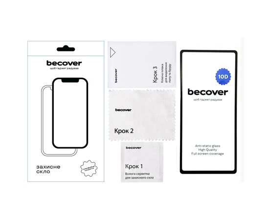 Стекло защитное BeCover Google Pixel 7a 10D Black (711490), изображение 2 Стекло защитное BeCover Google Pixel 7a 10D Black (711490), изображение 2