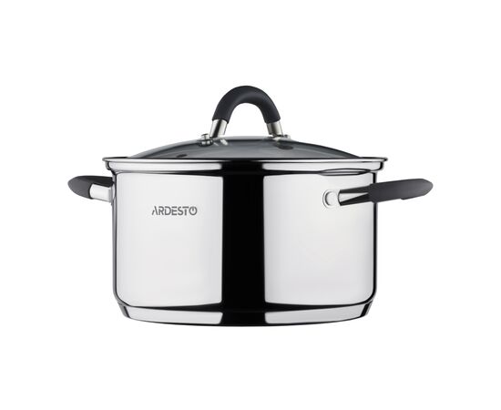 Кастрюля Ardesto Gemini с крышкой 4,7 л (AR1947CS), изображение 2 Кастрюля Ardesto Gemini с крышкой 4,7 л (AR1947CS), изображение 2
