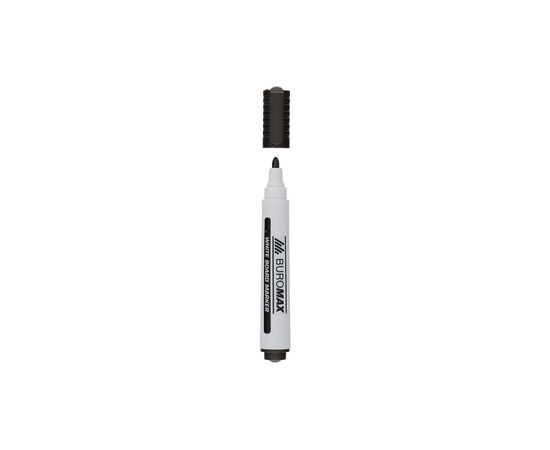 Маркер Buromax для магнітних дошок, чорний, 2-4 мм, спиртова основа (BM.8800-01)