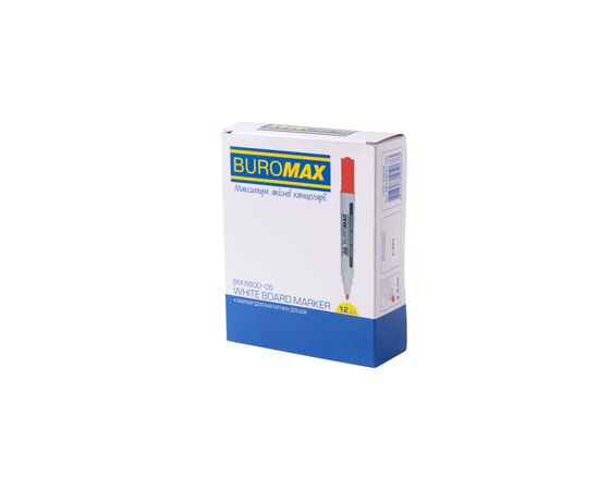 Маркер Buromax для магнитных досок, красный, 2-4 мм, спиртовая основа (BM.8800-05), изображение 3