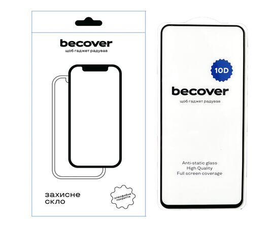 Стекло защитное BeCover Xiaomi Redmi 13 10D Black (711516)