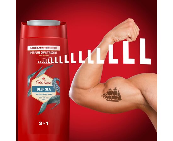 Гель для душа Old Spice Deep Sea 675 мл (8700216011365), изображение 3 Гель для душа Old Spice Deep Sea 675 мл (8700216011365), изображение 3