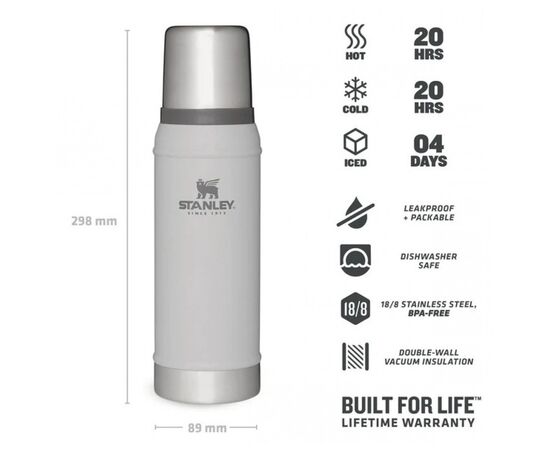 Термос Stanley Legendary Classic Ash 0,75 л (6939236418072), изображение 3 Термос Stanley Legendary Classic Ash 0,75 л (6939236418072), изображение 3