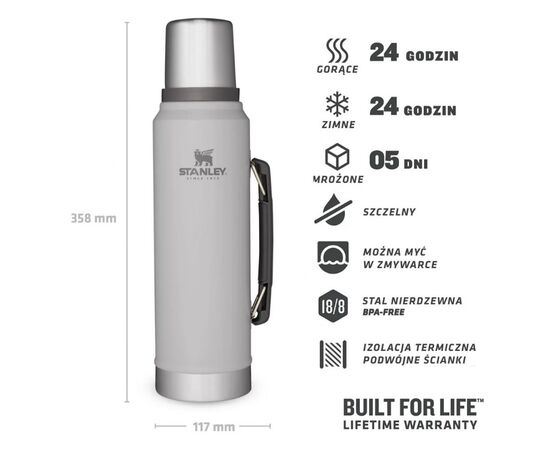 Термос Stanley Legendary Classic Ash 1 л (6939236429832), изображение 3 Термос Stanley Legendary Classic Ash 1 л (6939236429832), изображение 3