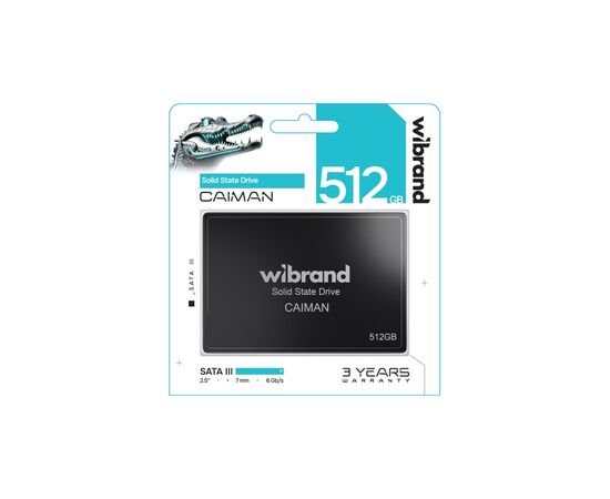 Накопитель SSD 2.5" 512GB Caiman Wibrand (WI2.5SSD/CA512GBST), изображение 2 Накопитель SSD 2.5" 512GB Caiman Wibrand (WI2.5SSD/CA512GBST), изображение 2
