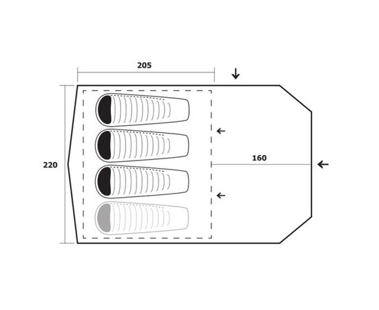Палатка Trimm Eagle dark olive (001.009.0078), изображение 3 Палатка Trimm Eagle dark olive (001.009.0078), изображение 3