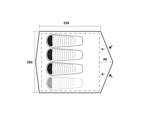 Намет Trimm Largo sand - пісочний (001.009.0095), зображення 3 Намет Trimm Largo sand - пісочний (001.009.0095), зображення 3