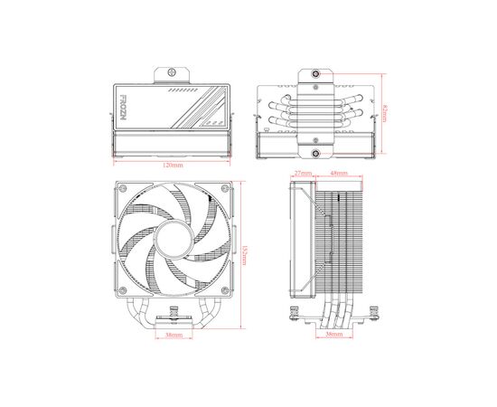 Кулер для процессора ID-Cooling Frozn A410 ARGB White (FROZN A410 ARGB White), изображение 7 Кулер для процессора ID-Cooling Frozn A410 ARGB White (FROZN A410 ARGB White), изображение 7