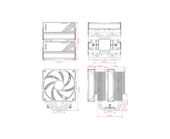 Кулер до процесора ID-Cooling Frozn A620 Black (FROZN A620 Black), зображення 7 Кулер до процесора ID-Cooling Frozn A620 Black (FROZN A620 Black), зображення 7