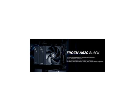Кулер до процесора ID-Cooling Frozn A620 Black (FROZN A620 Black), зображення 8 Кулер до процесора ID-Cooling Frozn A620 Black (FROZN A620 Black), зображення 8
