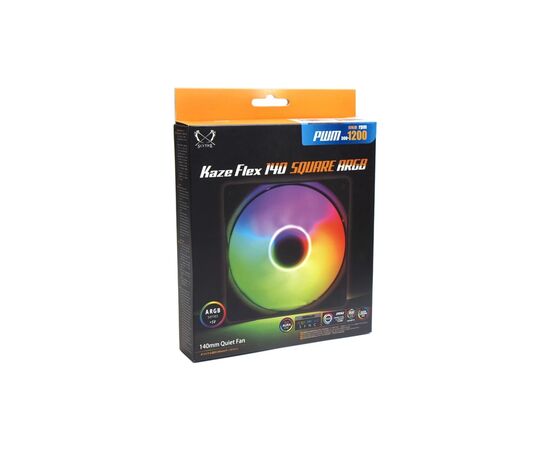 Кулер для корпуса Scythe Kaze Flex 140 mm Square ARGB PWM (KF1425FD12SAR-P), изображение 7 Кулер для корпуса Scythe Kaze Flex 140 mm Square ARGB PWM (KF1425FD12SAR-P), изображение 7