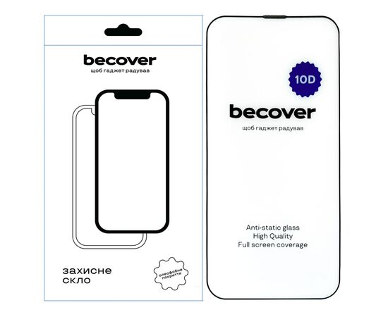 Стекло защитное BeCover Apple iPhone 14 Plus 10D Black (711326)
