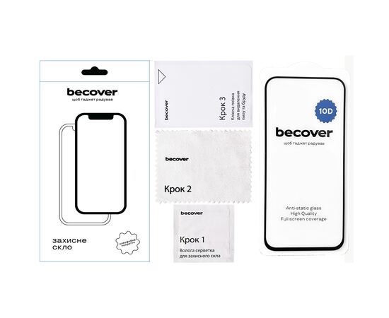 Стекло защитное BeCover Google Pixel 8a 10D Black (711491), изображение 2