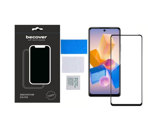 Стекло защитное BeCover Infinix Hot 40 Pro (X6837) Black (711149), изображение 2