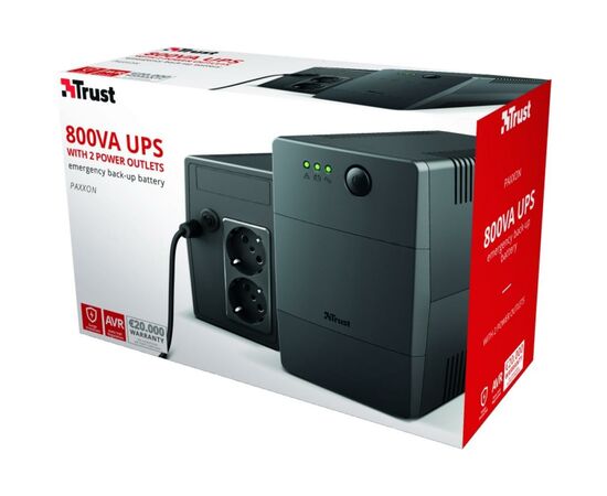 Источник бесперебойного питания Trust Paxxon 800VA UPS 2 Outlets (23503_TRUST), изображение 6 Источник бесперебойного питания Trust Paxxon 800VA UPS 2 Outlets (23503_TRUST), изображение 6