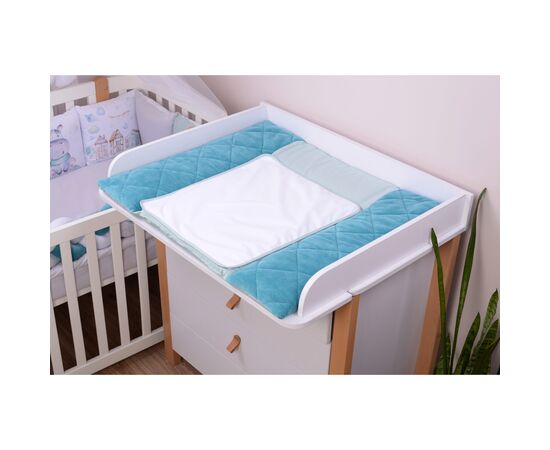 Пеленальный матрасик Верес Velour Aquamarine 72х80 см (429.1), изображение 3 Пеленальный матрасик Верес Velour Aquamarine 72х80 см (429.1), изображение 3