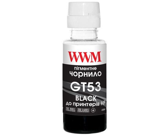Чернила WWM HP GT53 100г Black Pigment, для Ink Tank 115/315/319 (H53BP)