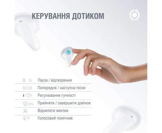 Наушники Piko TWS-MiniJoy White (1283126583421), изображение 3 Наушники Piko TWS-MiniJoy White (1283126583421), изображение 3