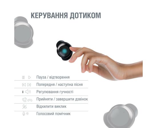 Наушники Piko TWS-MusicBox Black (1283126583414), изображение 3 Наушники Piko TWS-MusicBox Black (1283126583414), изображение 3