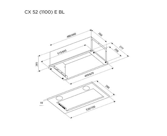 Вытяжка кухонная Pyramida CX 52 (1100) E BL, изображение 8 Вытяжка кухонная Pyramida CX 52 (1100) E BL, изображение 8