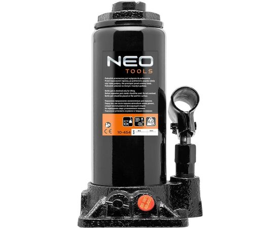 Домкрат Neo Tools гидравлический бутылочный 10т, 230-456мм (10-454), изображение 2 Домкрат Neo Tools гидравлический бутылочный 10т, 230-456мм (10-454), изображение 2