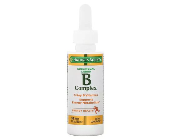 Витамин Nature's Bounty В-Комплекс, сублингвальный, B-Complex Sublingual Liquid, 59 мл (2 жидк (NRT-02871), изображение 3 Витамин Nature's Bounty В-Комплекс, сублингвальный, B-Complex Sublingual Liquid, 59 мл (2 жидк (NRT-02871), изображение 3
