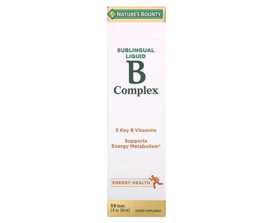 Витамин Nature's Bounty В-Комплекс, сублингвальный, B-Complex Sublingual Liquid, 59 мл (2 жидк (NRT-02871)