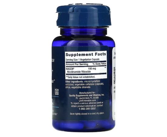 Витаминно-минеральный комплекс Life Extension Регенератор клеток NAD+ 100 мг, NAD+ Cell Regenerator, 30 вегетарианс (LEX-19043), изображение 2 Витаминно-минеральный комплекс Life Extension Регенератор клеток NAD+ 100 мг, NAD+ Cell Regenerator, 30 вегетарианс (LEX-19043), изображение 2