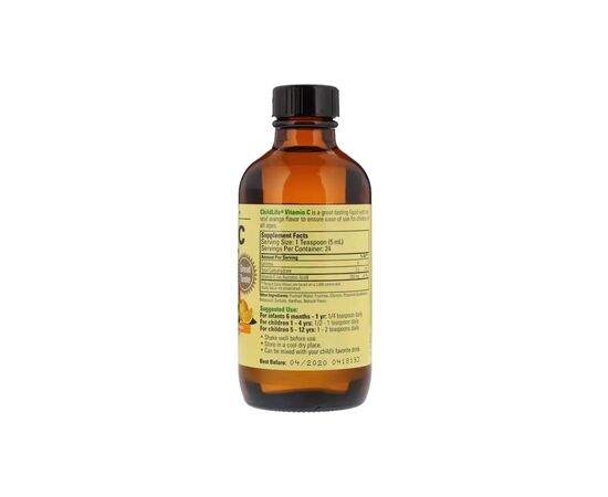Витамин ChildLife Жидкий Витамин С для Детей, Вкус Апельсина, Liquid Vitamin C, 11 (CDL-10200), изображение 2 Витамин ChildLife Жидкий Витамин С для Детей, Вкус Апельсина, Liquid Vitamin C, 11 (CDL-10200), изображение 2