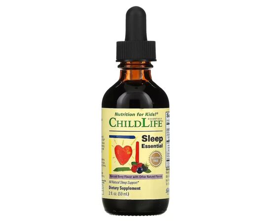 Витаминно-минеральный комплекс ChildLife Спокойный сон ребенка, вкус ягод, Sleep Essential, 59 мл (CDL-10650), изображение 3 Витаминно-минеральный комплекс ChildLife Спокойный сон ребенка, вкус ягод, Sleep Essential, 59 мл (CDL-10650), изображение 3