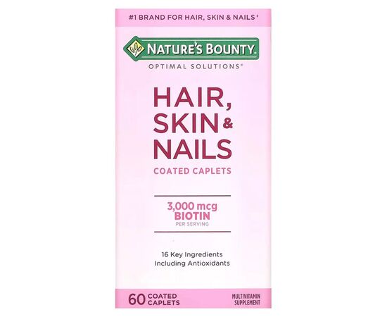 Вітамінно-мінеральний комплекс Nature's Bounty Вітаміни для Волосся, Шкіри та Нігтів, Hair, Skin & Nails, 60 каплет (NRT-07580)