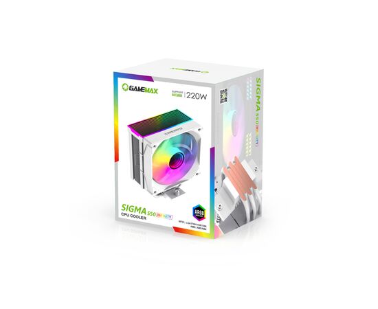 Кулер до процесора Gamemax Sigma 550 Infinity WH, зображення 10 Кулер до процесора Gamemax Sigma 550 Infinity WH, зображення 10