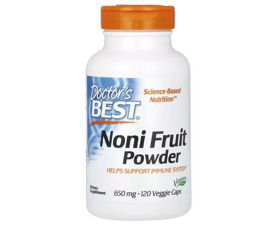 Вітамінно-мінеральний комплекс Doctor's Best Ноні у порошку, 1300 мг, Noni Fruit Powder, 120 вегетаріанських капс. (DRB-00096)